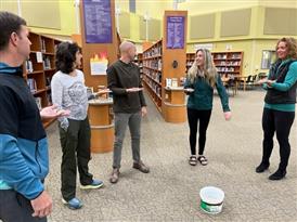  ERHS Teachers in a PLC meeting, doing an activity together